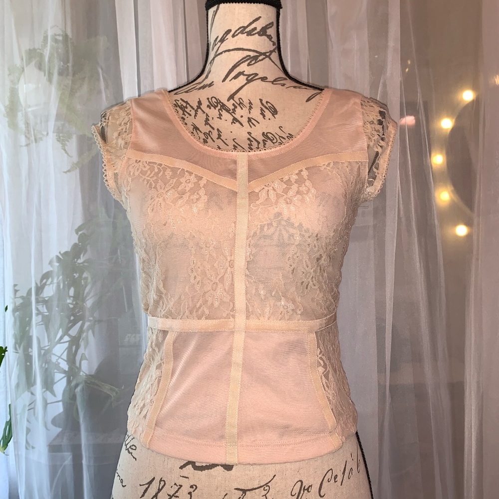 Lace Beige Top